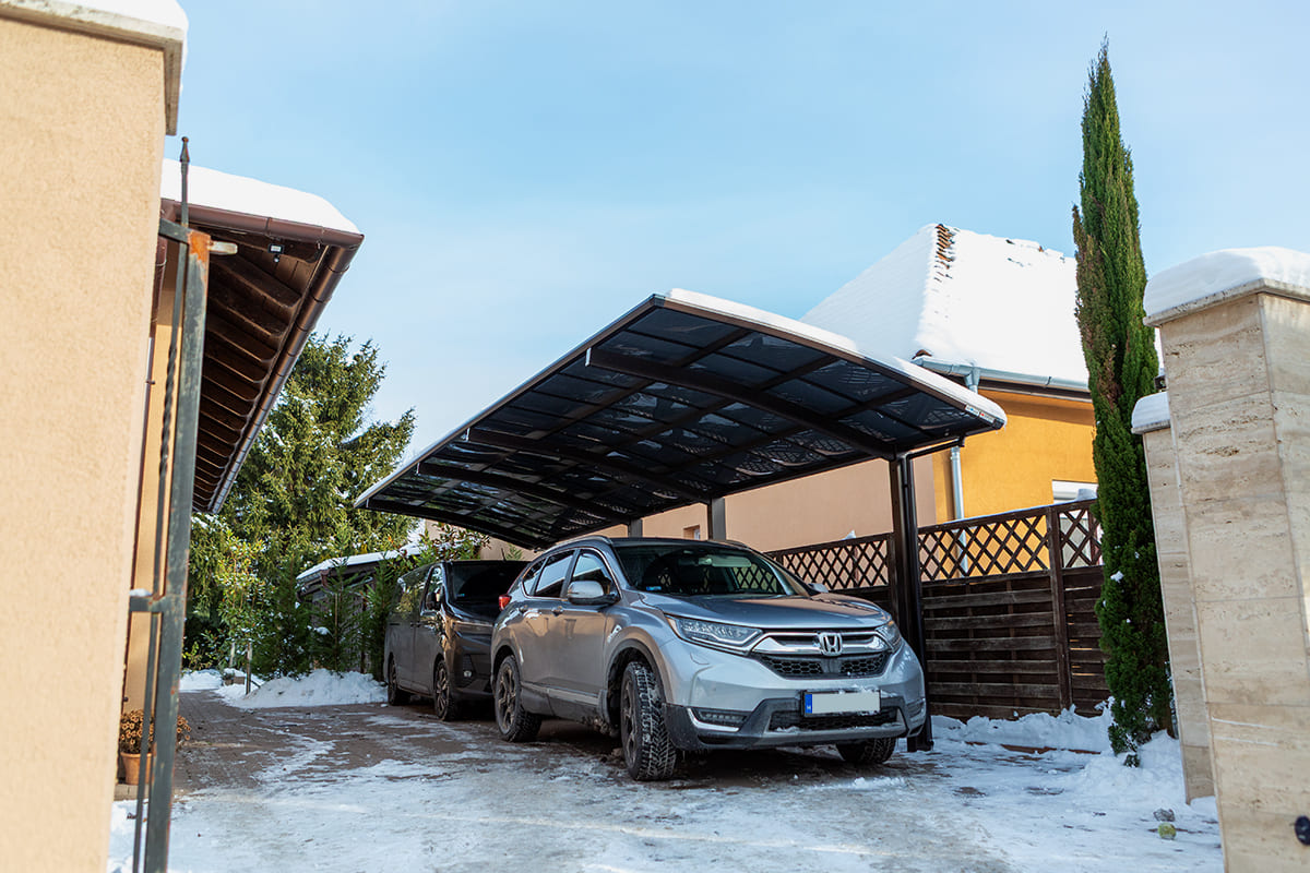 Ximax alumínium kocsibeálló ötletek polikarbonát tetővel télre