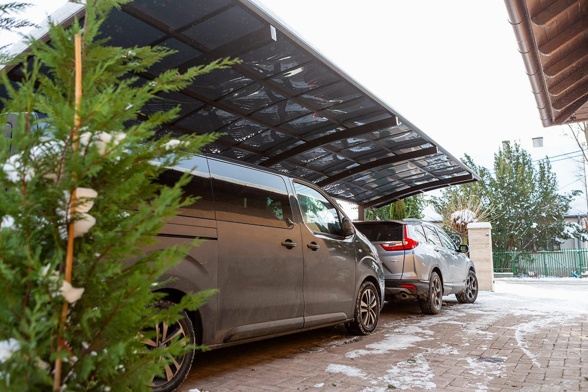 Ximax alumínium kocsibeálló ötletek polikarbonát tetővel télre