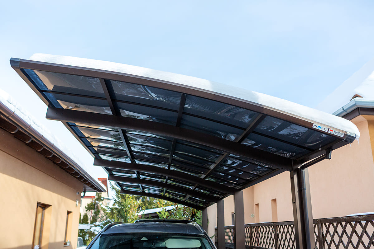 Ximax alumínium kocsibeálló ötletek polikarbonát tetővel télre