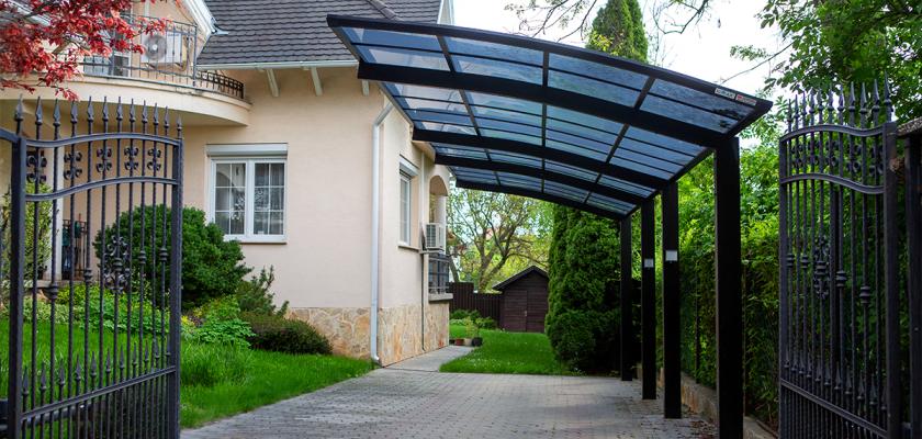 Ximax kocsibeálló ötletek, előregyártott kocsibeálló, dupla kocsibeálló, alumínium vázzal és polikarbonát tetővel