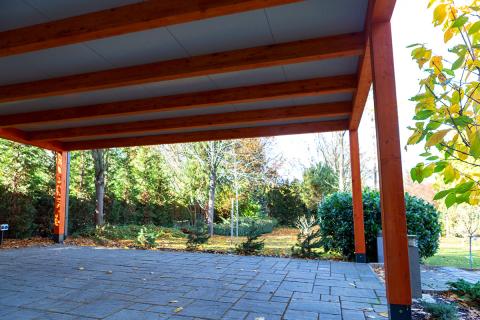 Egyedi Kocsibeallo Fa Koszibeallo Dupla Kocsibeallo Fa Szerkezetes Autobeallo Szendvicspanel Teto Negyzetes Csatorna Deluxe Building Kocsibeallo Epites