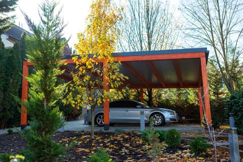 Egyedi Kocsibeallo Fa Koszibeallo Dupla Kocsibeallo Fa Szerkezetes Autobeallo Szendvicspanel Teto Negyzetes Csatorna Deluxe Building Kocsibeallo Epites