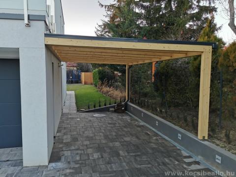 Nyitott egyedi gyártású kocsibeálló 01