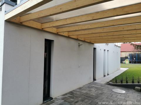 Nyitott egyedi gyártású kocsibeálló 02