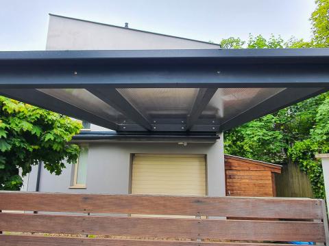 ragasztott fa kocsibeálló polikarbonát fedéssel Deluxe Building_5