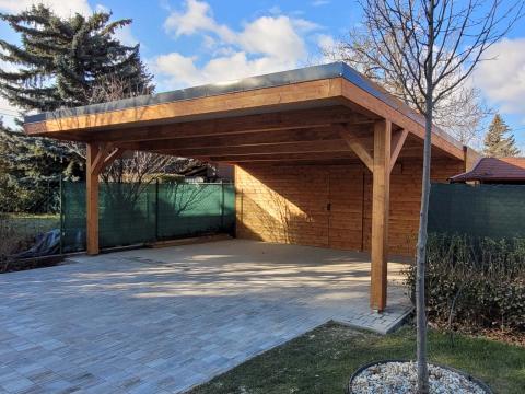 Ragasztott fa kocsibeallo szendvicspanel fedes taroloval Deluxe Building4