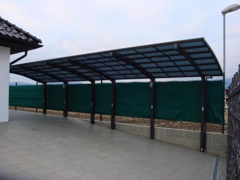 XIMAX Portoforte íves, dupla kocsibeálló alumínium szerkezettel és polikarbonát fedéssel 3