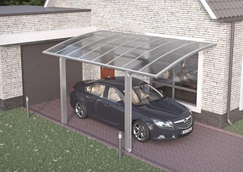 XIMAX Portoforte íves kocsibeálló alumínium szerkezettel és polikarbonát fedéssel 3