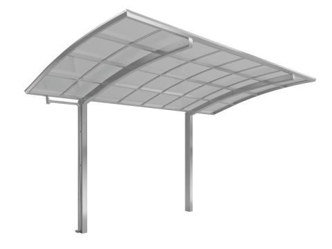 XIMAX Portoforte íves kocsibeálló alumínium szerkezettel és polikarbonát fedéssel 4