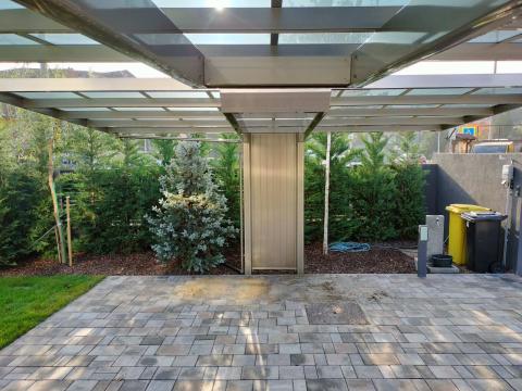 Ximax Neo Aluminium Kocsibeallo Rozsdamentes Acel Polikarbonat Teto Autobeallo Csaladi Haz Nyaralo Rozsdamentes Deluxe Building