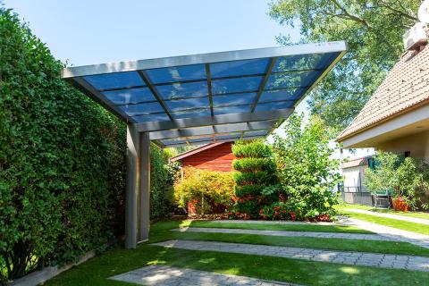 Ximax Neo Aluminium Kocsibeallo Rozsdamentes Acel Polikarbonat Teto Autobeallo Csaladi Haz Nyaralo Rozsdamentes Deluxe Building