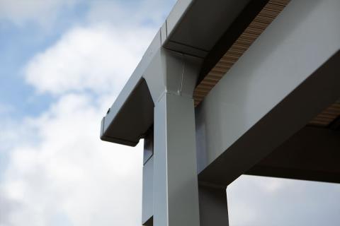 Deluxe napelemes alumínium kocsibeálló, szürke porszórással